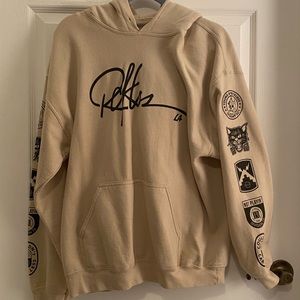 young & reckless beige hoodie